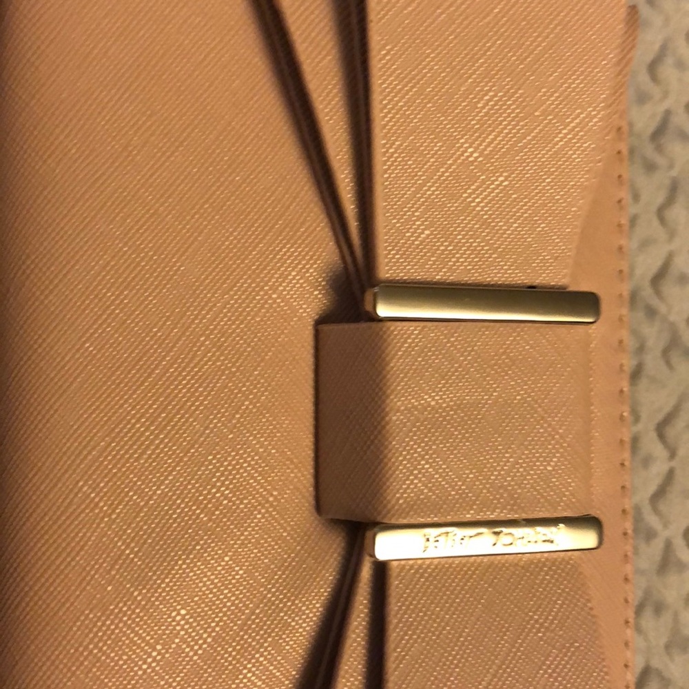 Betsy Johnson Blush Zip-around Bow Wallet